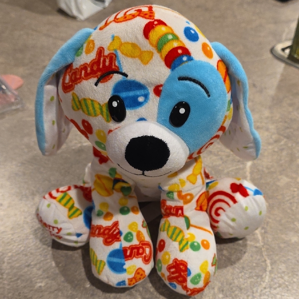 (J46) Carnival Candy Patterned Plush Dog Toy